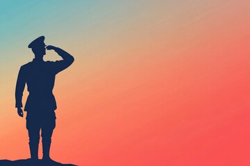 Happy National Hire A Veteran Day Background Vector Illustration, copy-space with generative ai