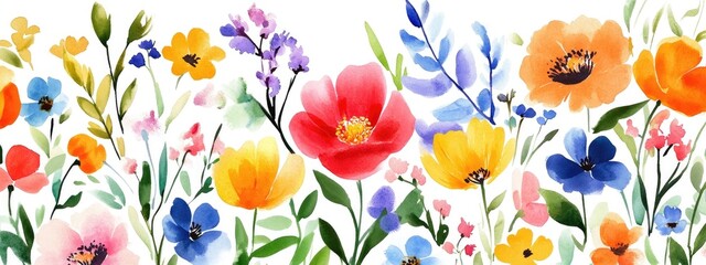 Captivating Watercolor Floral Art: A Vibrant Celebration of Nature's Beauty