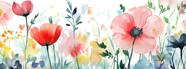 Captivating Watercolor Flowers: A Vibrant Display of Nature's Beauty