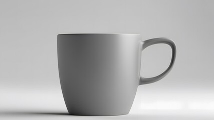 Obraz premium 3D Rendering of Gray Coffee Cup | Modern Design with Smooth Matte Finish