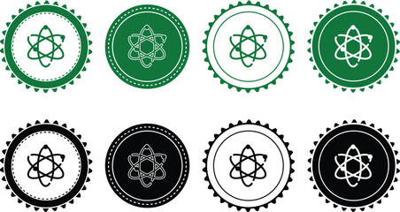 Ecology icon set. Ecology Stamps. Environment, sustainability, nature, recycle, renewable energy; electric bike, eco-friendly, forest, wind power, green symbol. Solid icons vector collection.