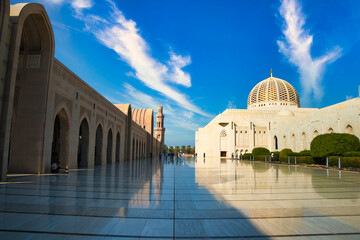 Naklejka premium 豪華なスルタン・カブース・グランドモスクの絶景