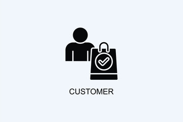 Customer Vector Icon Or Logo Illustration