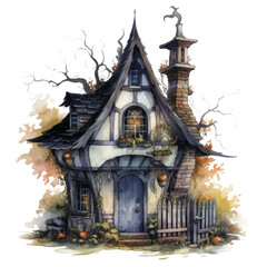 Witch House Isolated on a Transparent Background
