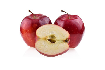 Red apple isolated on white background