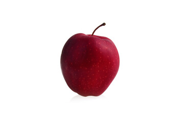 Red apple isolated on white background.