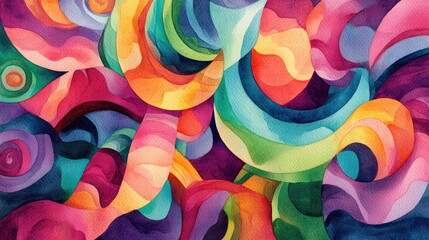 Explore Vibrant Swirls: A Colorful Journey Through Abstract Waves and Emotion