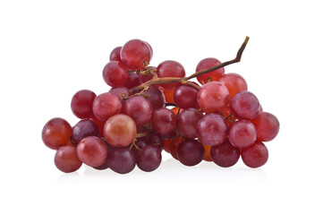 Ripe red grape isolated on white background
