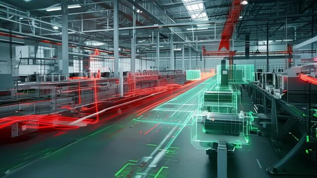 Augmented reality enhances factory efficiency through data analysis, aiding engineers and technicians in production decisions