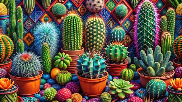 Cadillo mix boldly blends vibrant hues with intricate patterns and geometric motifs, creating a unique and visually striking design.