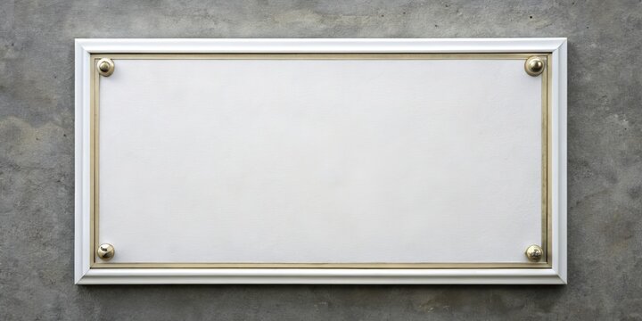 A large, pristine white plaque template awaits your inscription, providing a clean canvas for your thoughts, ideas, or achievements.