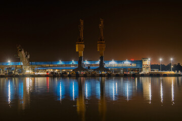Gdansk, the port district of Nowy Port Polska, the area around the Wisłoujście fortress and the Vistula River, its final section, flows into the Baltic Sea