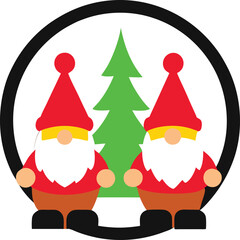 santa claus and christmas tree