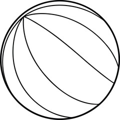 illustration of a volleyball line art