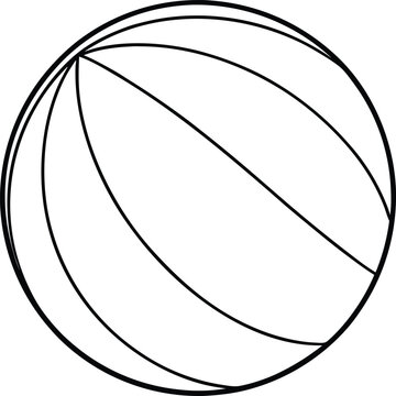 recommend clip art: illustration of a volleyball line art