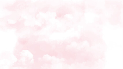 Background with clouds on pink sky background vector. Light shade of pink sky with mesh effect. 