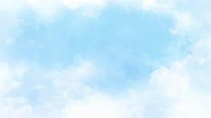 Background with clouds on blue sky background vector. Light shade of blue sky with mesh effect.