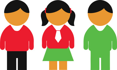 Fototapeta premium Engaging Vector Illustration of School Kids in Education for Classroom Learning 