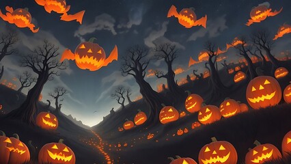 Halloween background design. Ai generated 