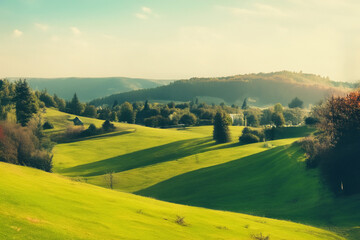 Obraz premium Cozy Landscape Background