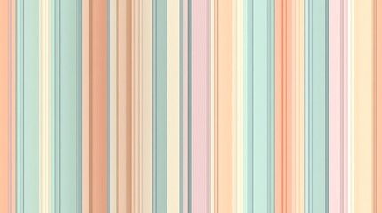 Obraz premium A seamless pastel stripe pattern featuring thin, evenly spaced horizontal stripes in soft pastel shades of peach, light blue, and pale lavender,