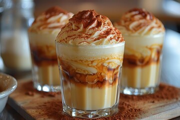 Peru: Suspiro de Limea A sweet, creamy dessert made with condensed milk, evaporated milk, and topped with a caramelized layer, served in a glass