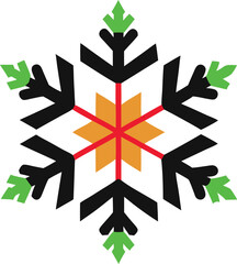 Symmetrical snowflake design perfect for winter decor and holiday themes
