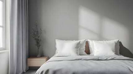 Cozy and Serene Bedroom Design with Minimal Decor and Natural Lighting