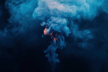 dark background with smoke, dark colors with smoke, smoke in the dark, dark banner , ai