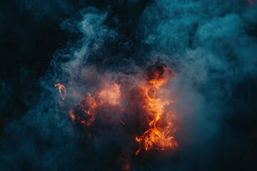Fototapeta premium dark background with smoke, dark colors with smoke, smoke in the dark, dark banner , ai