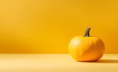 pumpkin on orange background