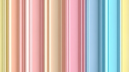 Obraz premium Wide and narrow pastel stripes in soft shades of baby blue, blush pink, and pale yellow,