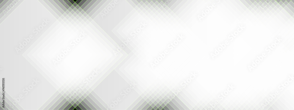 Poster Abstract geometric white and gray color background. Geometric shape with futuristic concept. Vector abstract graphic presentation design banner pattern background web template.