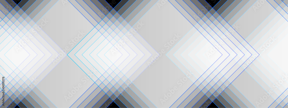 Aufkleber Abstract geometric white and gray color background. Geometric shape with futuristic concept. Vector abstract graphic presentation design banner pattern background web template.