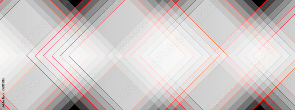 Poster Abstract geometric white and gray color background. Geometric shape with futuristic concept. Vector abstract graphic presentation design banner pattern background web template.