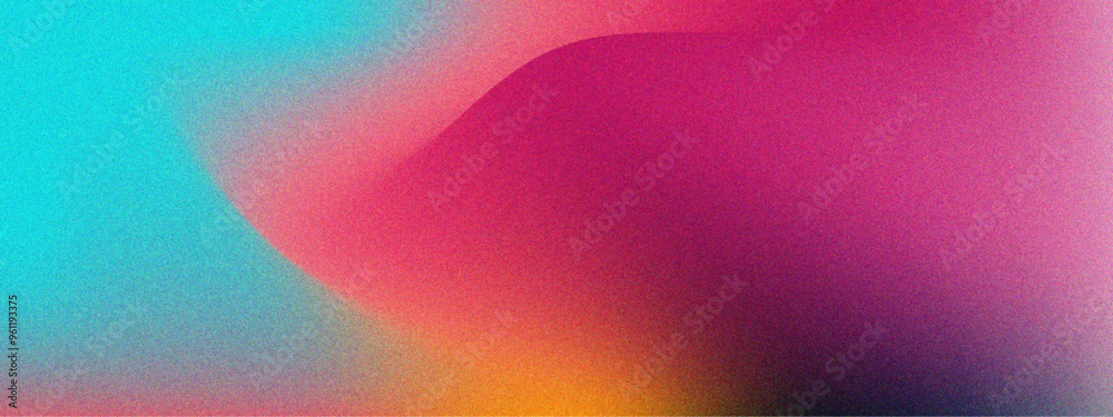 Fototapete grainy background wallpaper in yellow green purple red gradient. vibrant color gradient banner web h