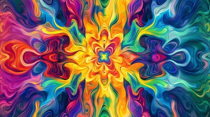 Abstract colorful swirly pattern.