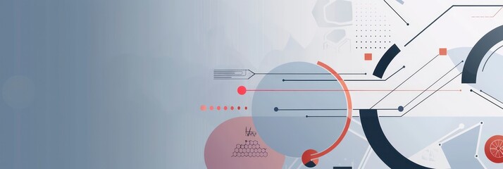 minimalistic abstract geometric light banner