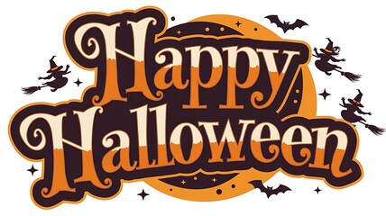 Halloween banner design with happy Halloween text. Ai  generated