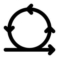 agile, iterative, development, lifecycle, project management outline icon
