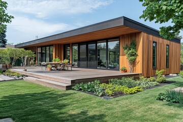 New Sustainable Single-Family Home with a Garden , ai