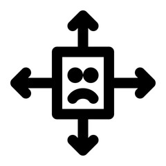 scope creep, creep, scope, reach, project management outline icon