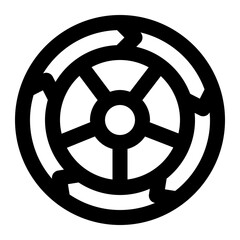 Obraz premium six sigma, strategy, management, methodolody, project management outline icon