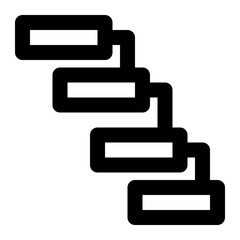 waterfall, project, lifecycle, development, project management outline icon