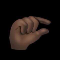 Pinching Hand Emoji (Dark Skin Tone)
