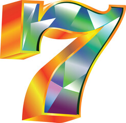 7 colorful icons Vector illustration