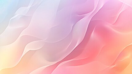 Obraz premium Abstract pastel pink, blue, and yellow background with wavy lines.