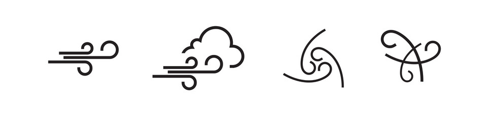 wind icon on white background