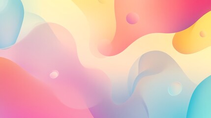 Abstract background with pastel colored wavy shapes.