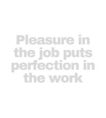 t shirt design pleasure in the job puts perfection in the work